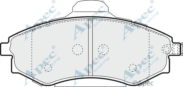 APEC BRAKING Комплект тормозных колодок, дисковый тормоз PAD1321